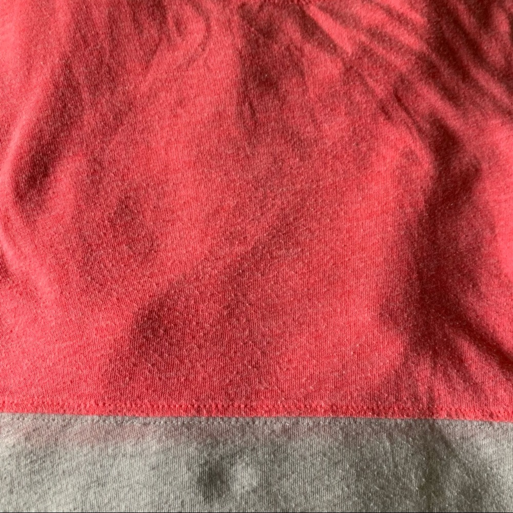 PINK VS Top Pink Gray Charcoal Soft Slouchy Comfy Color Block Dolman Sleeves Sm - Picture 6 of 10